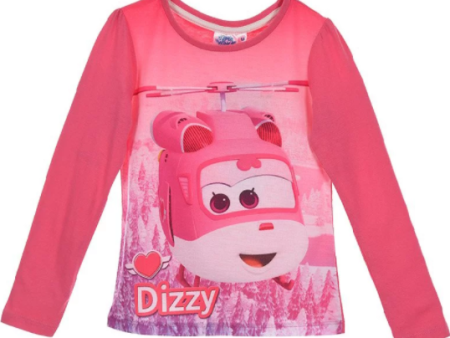 Super Wings Dizzy Long Sleeved T-Shirt Pink Online now