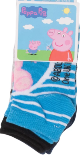 Peppa Pig Socks 3 Pair Size 12 1.5 Shoe Hot on Sale