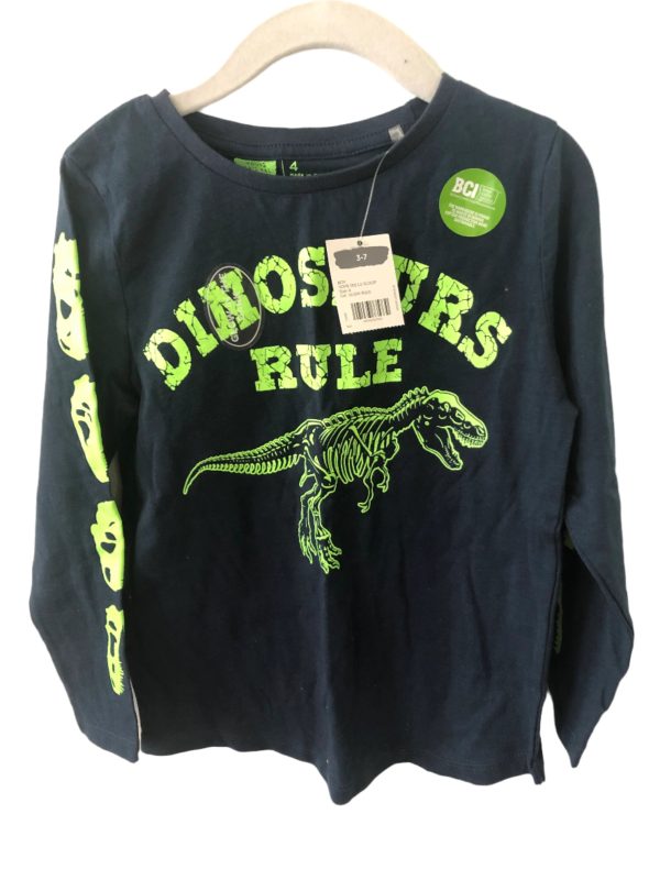 Glow in the Dark Dinosaurs T-shirt Long Sleeved For Discount