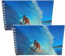 SURFER IN CURL - Two (2) Notebooks with 3D Lenticular Covers - Unlined Pages - NEW Online Sale