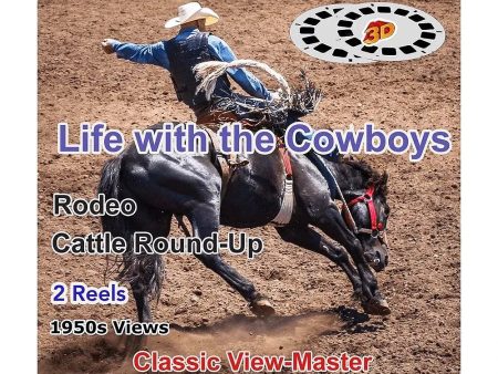 Life with Cowboys - The Rodeo, Cattle Round-Up - 2 Vintage View-Master - 1950s For Sale