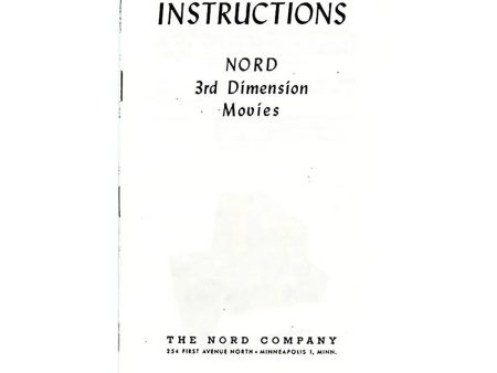 NORD 3rd Dimension Movies Instructional Manual on Sale