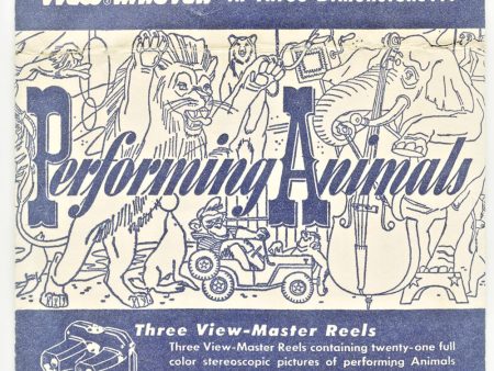 Performing Animals - View-Master 3 Reel Packet - 1950 - vintage - 925,926,927-S1 Cheap