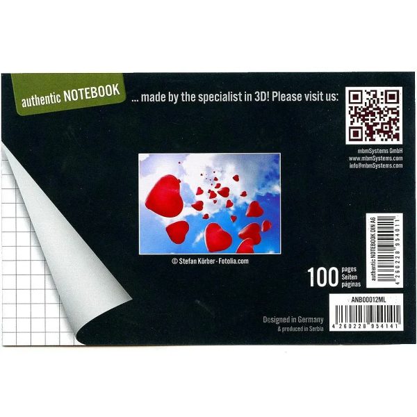 BALLOON HEARTS - Two (2) Notebooks with 3D Lenticular Covers - Graph Lined Pages - NEW Online Hot Sale