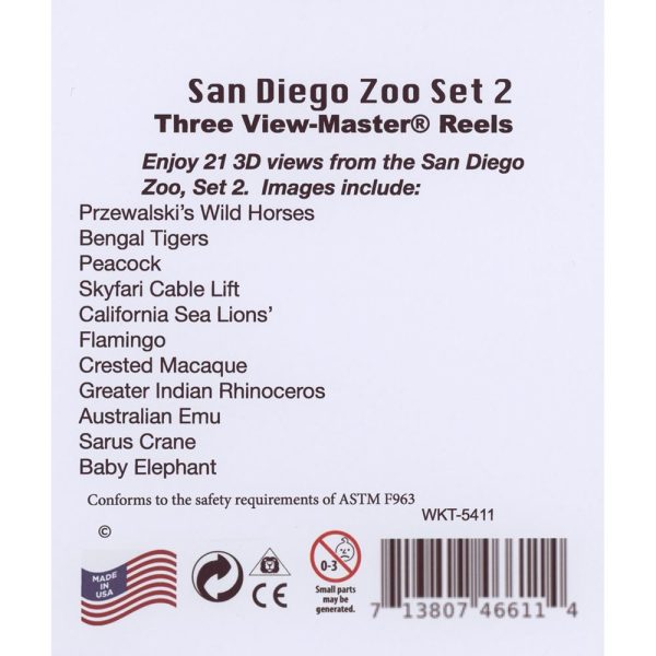 San Diego Zoo - View-Master 3 Reel Set - NEW Sale