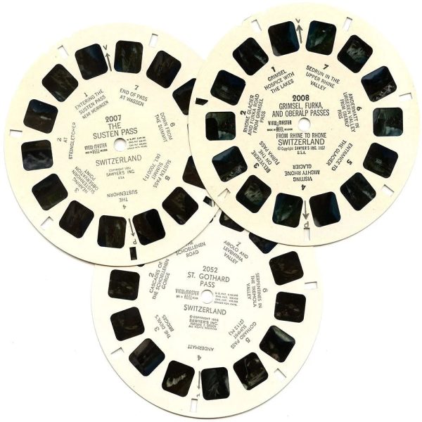 Swiss Alpine Passes - View-Master 3 Reel Packet - 1950s views - vintage - (PKT-SWIS-BS3) Supply