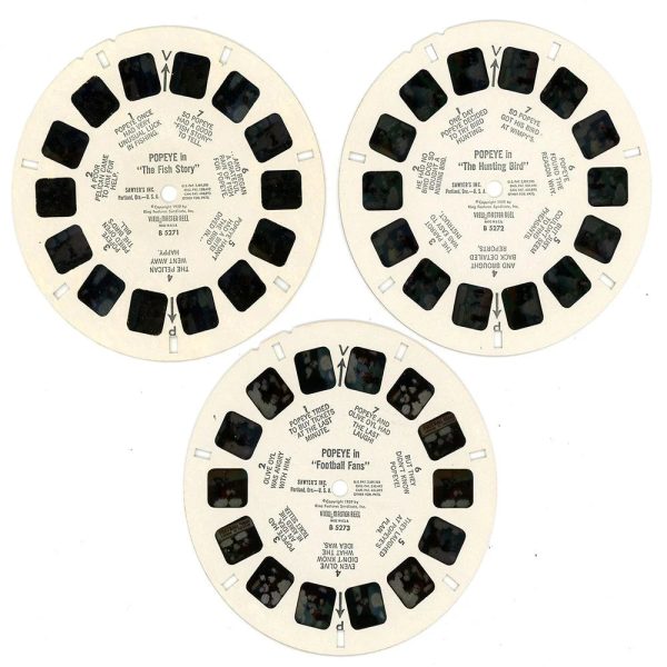 Popeye - View-Master 3 Reel Packet - 1950s - Vintage - (PKT-B527-S4) Supply