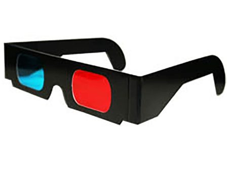 Red Cyan - 3D Anaglyph Glasses - Pro-Ana(TM) Quality - Black Frame Cardboard - NEW Online Sale