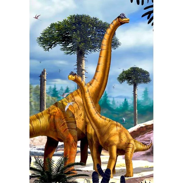 BRACHIOSAURUS & JUVENILE - 3D Magnet for Refrigerator, Whiteboard, Locker Hot on Sale