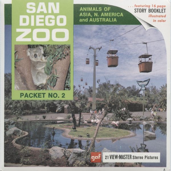 San Diego Zoo - Packet No.2 - View-Master 3 Reel Packet - vintage - A197 Fashion