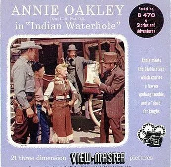 Annie Oakley - Indian Waterhole  - View-Master 3 Reel Packet - 1950s - vintage - (PKT-B470-S4m) Hot on Sale