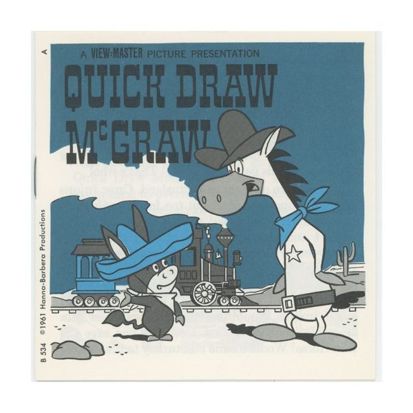 Quick Draw McGraw - View-Master 3 Reel Packet - 1960s - vintage -(PKT-B534-G1A) Online now