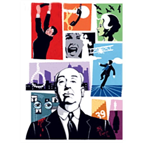 Juan Carlos Espejo - Alfred Hitchcock - 3D Lenticular Postcard Greeting Card Online Sale