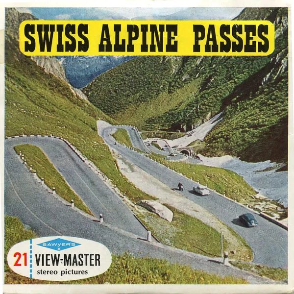 Swiss Alpine Passes - View-Master 3 Reel Packet - 1960s views - vintage - (ECO-C127-BS6) Online