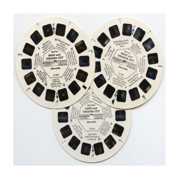 Reno & Virginia City -  View-Master  3 Reel Packet - 1960s views - vintage - (ECO-A157-G1 G2) For Cheap