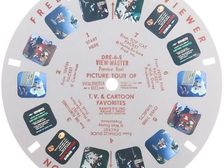 DRE-6-E - Picture Tour of T.V. & Cartoon Favorites - View-Master Demonstration Reel - vintage Hot on Sale