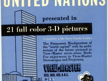 ViewMaster - United Nations -  View-Master - Vintage -  3 Reel Packet - 1950s views - (ECO-UNNA-S2) on Sale