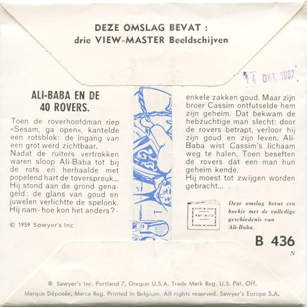 Ali-Baba En De 40 Rovers - View-Master 3 Reel Packet - 1959 - vintage - B436N-BS6 Hot on Sale