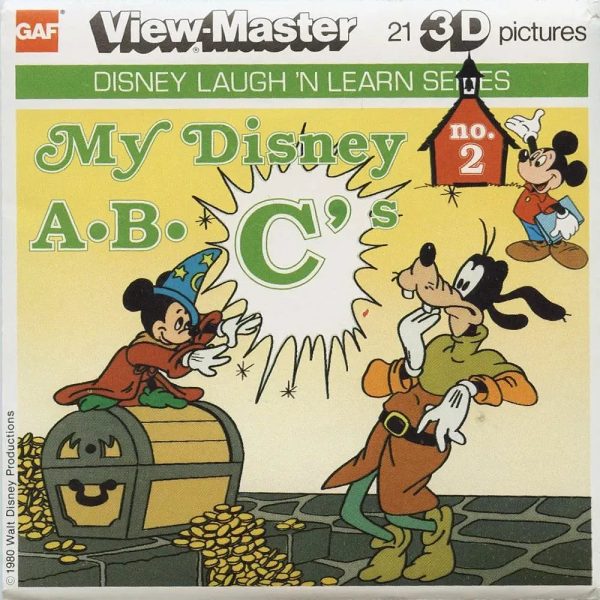 My Disney ABC - View-Master 3 Reel Packet - 1980s - vintage - K7-G6 - factory sealed For Sale