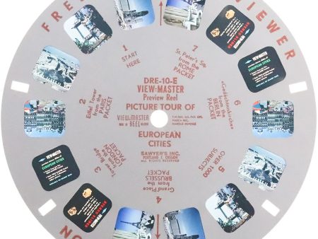 DRE-10-E - Picture Tour of European Cities - View-Master Demonstration Reel - vintage Cheap