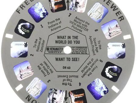 DR-63 - What in the World Do You Want to See - View-Master Single Reel - vintage - (DR-63) For Sale