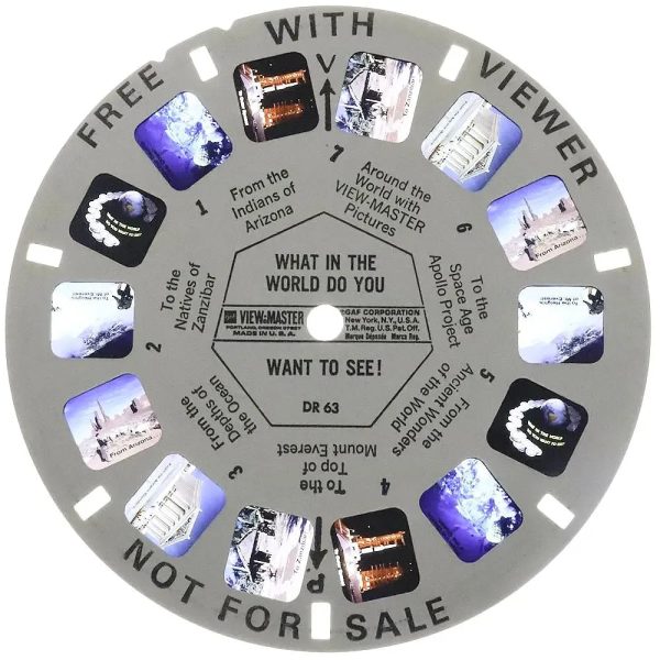 DR-63 - What in the World Do You Want to See - View-Master Single Reel - vintage - (DR-63) For Sale