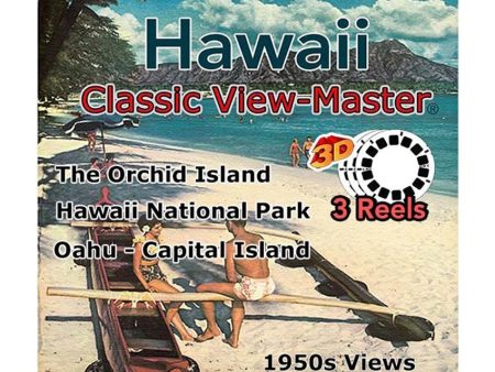 Oahu, The Capital Island - Hawaii, The Orchid Island - Hawaii National Park -  Vintage Classic View-Master - Set of 3 Reels - 1950s views on Sale