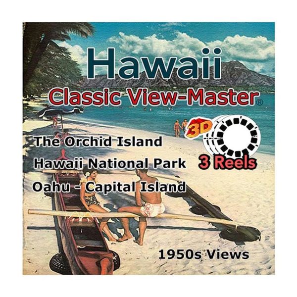 Oahu, The Capital Island - Hawaii, The Orchid Island - Hawaii National Park -  Vintage Classic View-Master - Set of 3 Reels - 1950s views on Sale