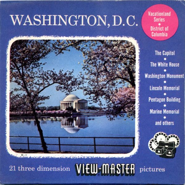 Washington, D.C. - Vacationland Series - View-Master 3 Reel Packet - 1950s views- vintage - (PKT-WASH-S3) on Sale