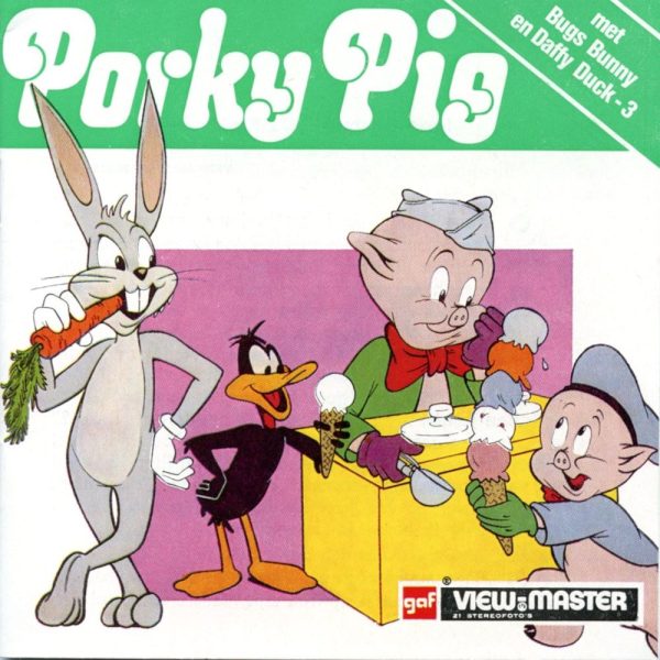 Porky Pig - View-Master 3 Reel Packet - 1960s - vintage - (zur Kleinsmiede) - (D133N-BG2) on Sale