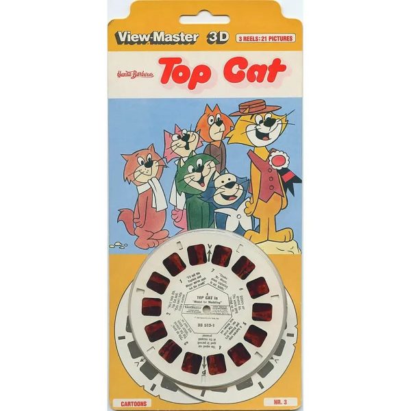 Top Cat - View-Master 3 Reel Set on Card - 1962 - vintage - (B-513-123E) Fashion