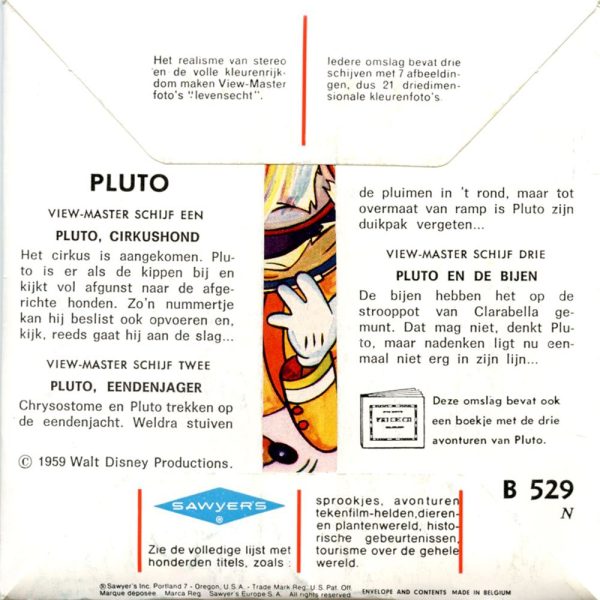 Pluto - View-Master 3 Reel Packet - 1960s - Vintage - (zur Kleinsmiede) - (B529N-BS6) on Sale