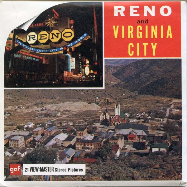 Reno & Virginia City -  View-Master  3 Reel Packet - 1960s views - vintage - (ECO-A157-G1 G2) For Cheap