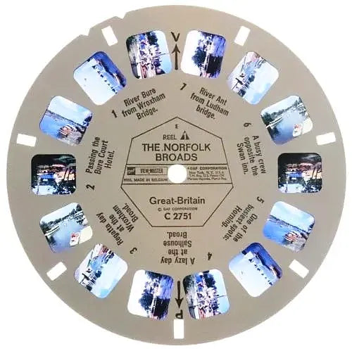 Norfolk Broads - View-Master 3 Reel Packet - vintage - (C275-BG4) on Sale