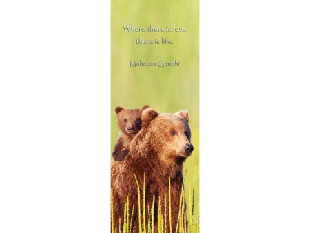 BROWN BEAR & CUB - 3D Lenticular Bookmark - NEW Online Sale