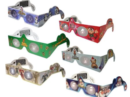 6 PAIRS - Mini Assortment #2 - Christmas Glasses by Holiday Eyes® -  3D Holographic Glasses - NEW Online Sale