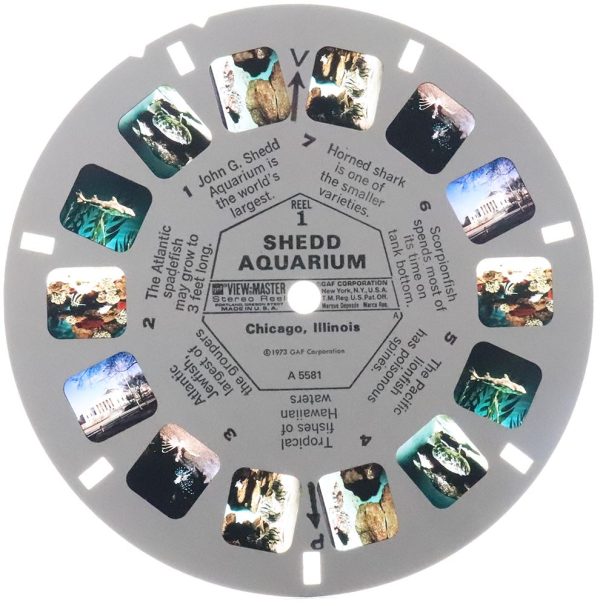 Shedd Aquarium, Chicago Illinois - View-Master 3 Reel Packet - 1973 - (A558-G3A) Online Hot Sale