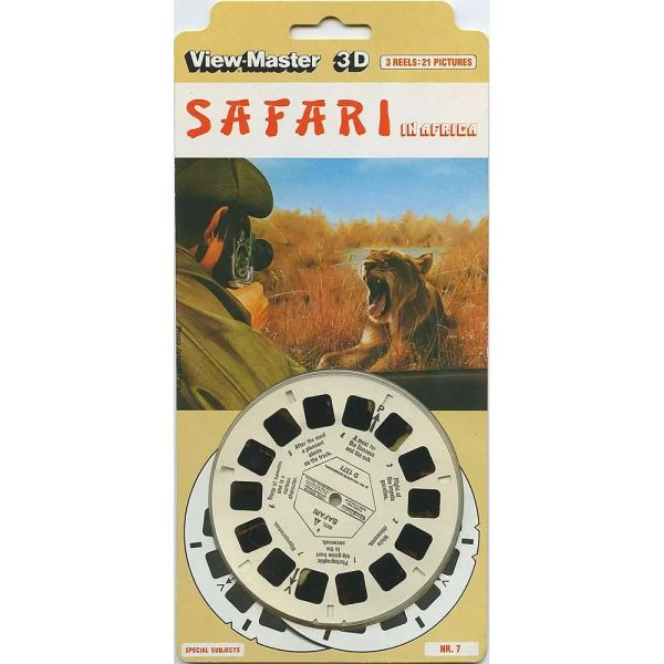 Safari - View-Master 3 Reel Set on Card - 1986 - vintage - (D-127-E) Online