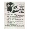 View-Master AC Cord & Transformer to Model C Viewer Light Attachment  Installation Instructions - facsimile Online Sale