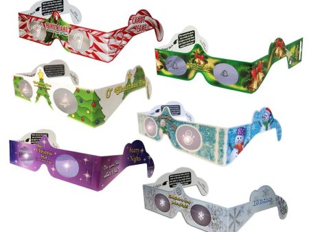 6 PAIRS - Mini Assortment #1 - Christmas Glasses by Holiday Eyes® -  3D Holographic Glasses - NEW on Sale