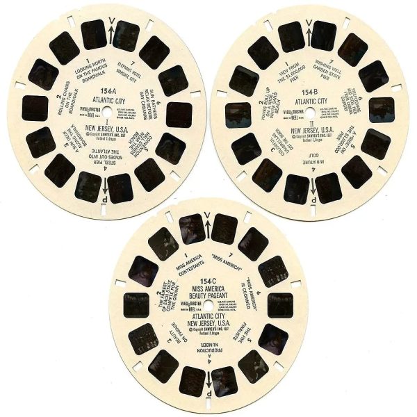 Atlantic City -  View-Master - 3 Reel Packet - 1950s views - Vintage - (PKT-ATLA-S3) Online Hot Sale