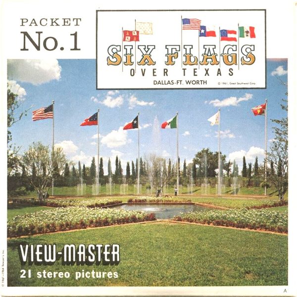 Six Flags Over Texas No1 - View-Master 3 Reel Packet - vintage - A412-S5 on Sale