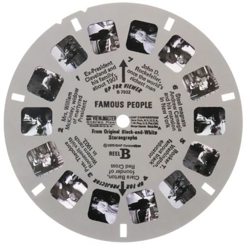 Famous People - View-Master - 3 Reel Packet - 1970s - Vintage - (PKT-B793-G5mint) For Cheap