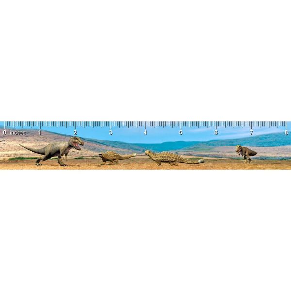 Ankylosaurs and Tyrannosaurus Rex - 3D Lenticular Bookmark Ruler - NEW Fashion