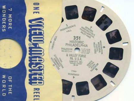 Historic Philadelphia Valle Forge Pa, U.S.A - View-Master Printed Reel - vintage - (REL-351) Fashion