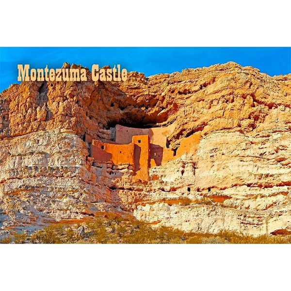 MONTEZUMA CASTLE - 2 Image 3D Magnet for Refrigerator, Whiteboard, Locker Fashion