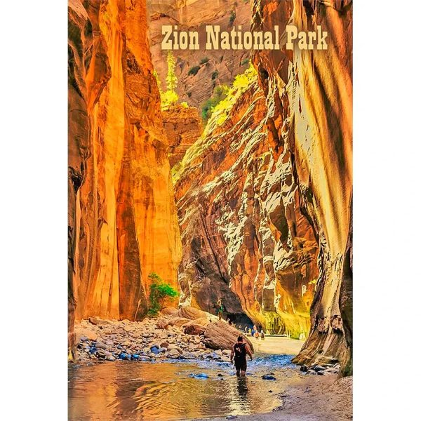 NARROWS, ZION PARK - 3D Magnet for Refrigerator, Whiteboard, Locker Supply