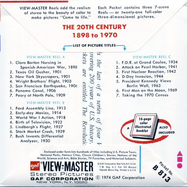 20th Century - View-Master 3 Reel Packet - 1974 - vintage - B813-G3A For Discount