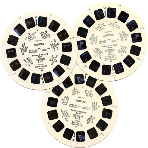 Argentina - Coin & Stamp - View-Master - Vintage - 3 Reel Packet - 1960s views - (PKT-B071-S6sc) on Sale