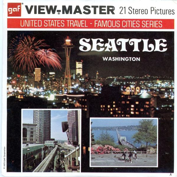 Seattle Washington - View-Master 3 Reel Packet - 1970s Views - Vintage - (PKT-A274-G3Ank) Sale